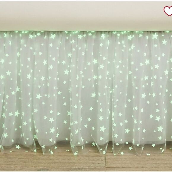 Pottery Barn Kids Shining Star Glow-in-the-Dark Bed Skirt Twin - Picture 1 of 3